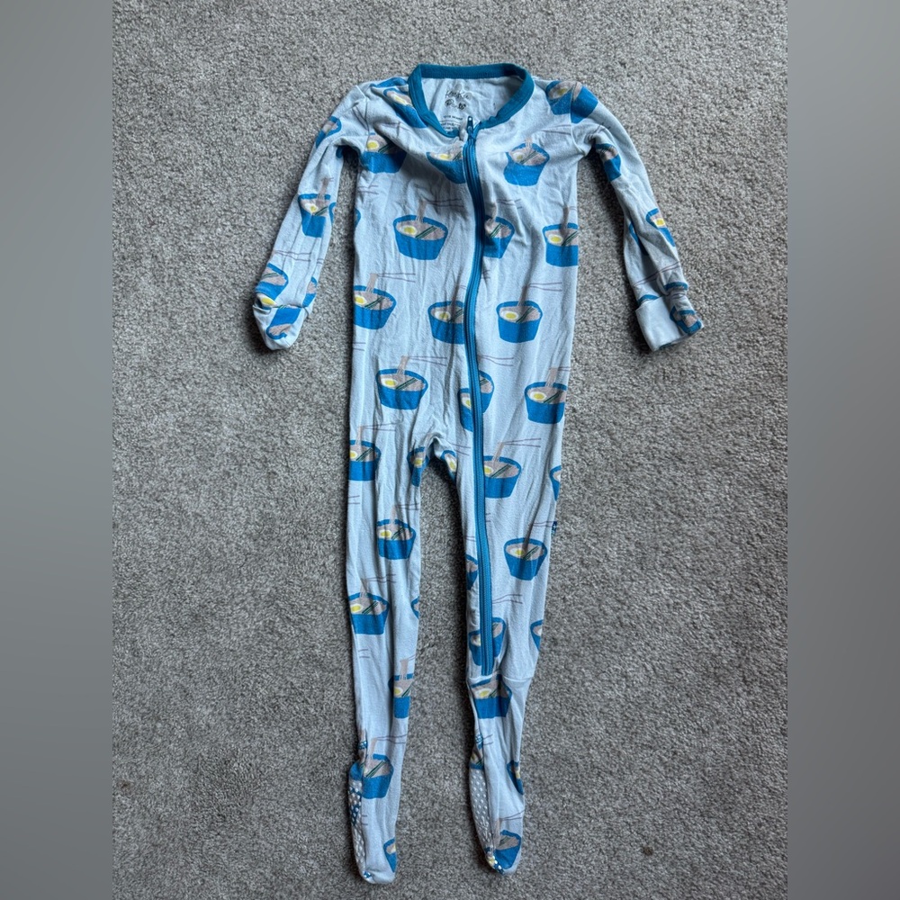 Kickee Pants Blue Trim Baby Outfit